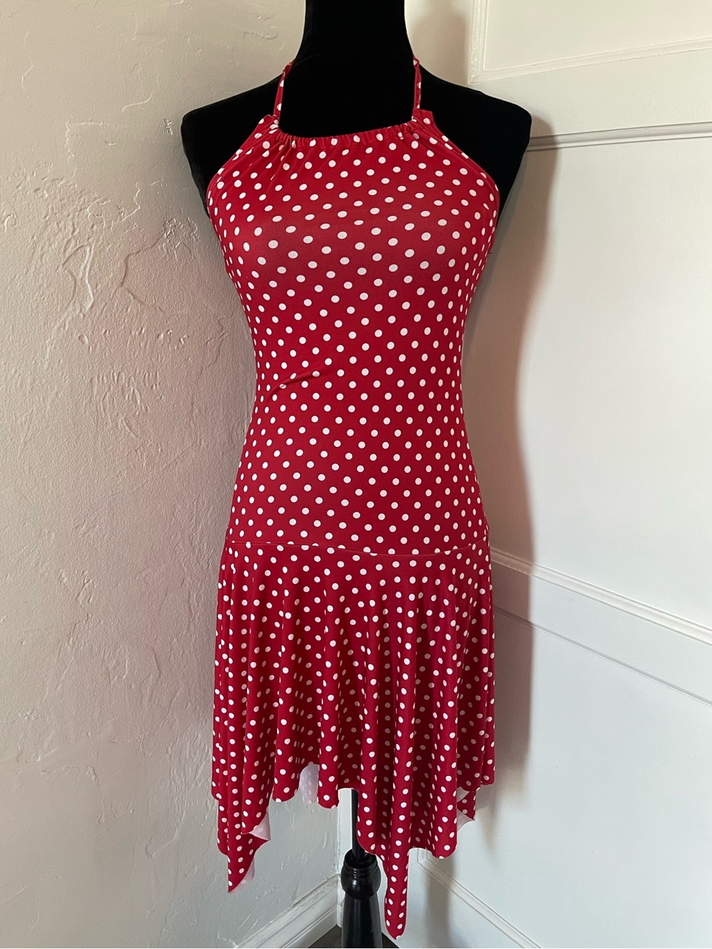 Y2K Vtg Lola red and white polka dot dress